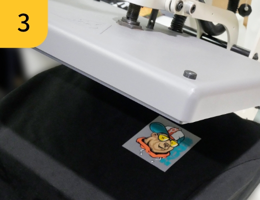 ヒートプレス機で転写プリント