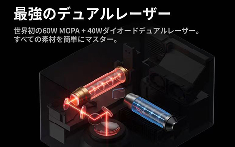xTool F2 Ultra デュアルレーザー構成